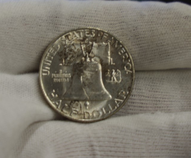 1951 D US Franklin Silver Half 50c Nice Unc