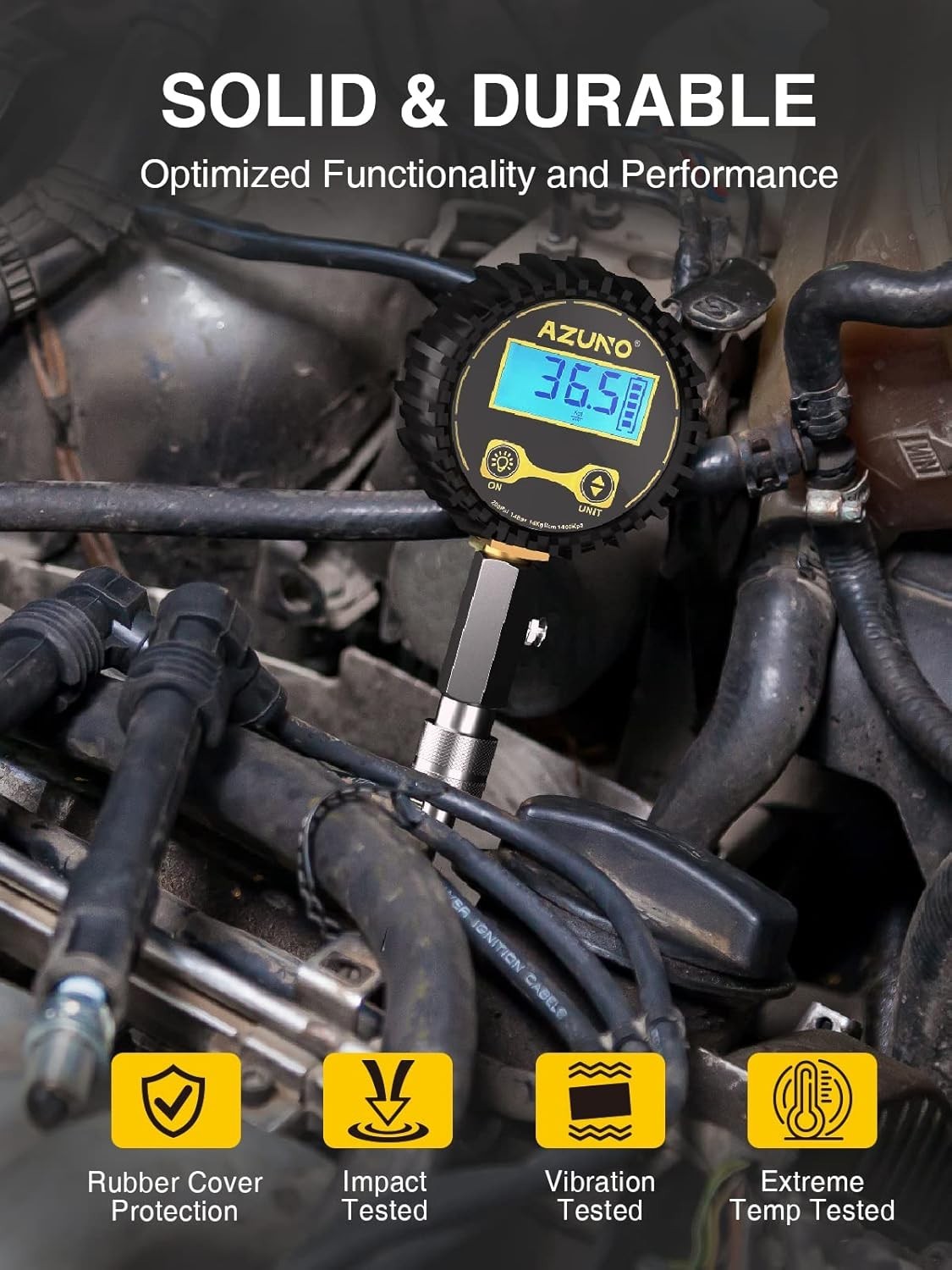 Digital Compression Gauge with Quick Coupler