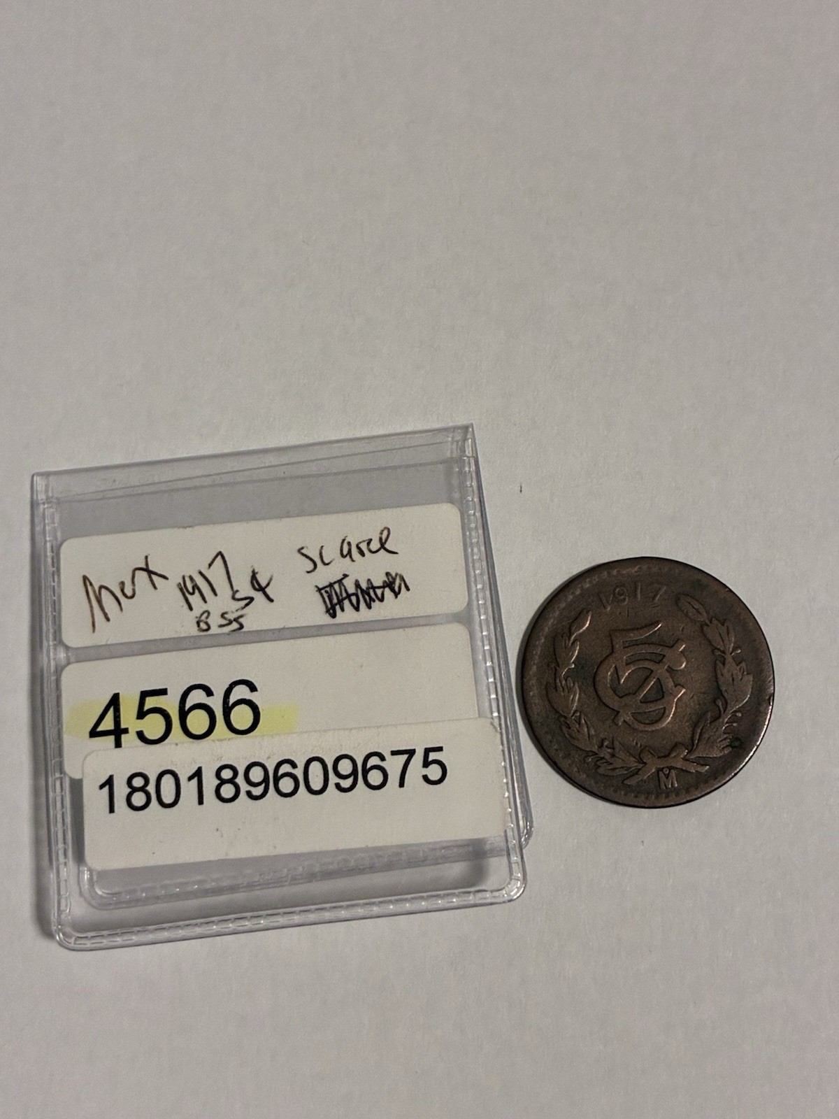 1917 Mo MEXICO 5 CENTAVOS KM-422 BROWN LOW MINTAGE