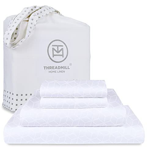 Egyptian Cotton Queen Sheet Set | 100% Certified Egyptian Cotton Sheets for Q...