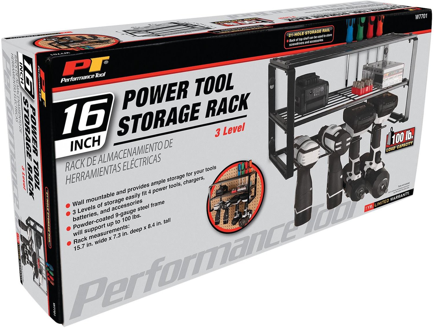 JEGS 16 in. Power Tool Storage Rack [3 Level]