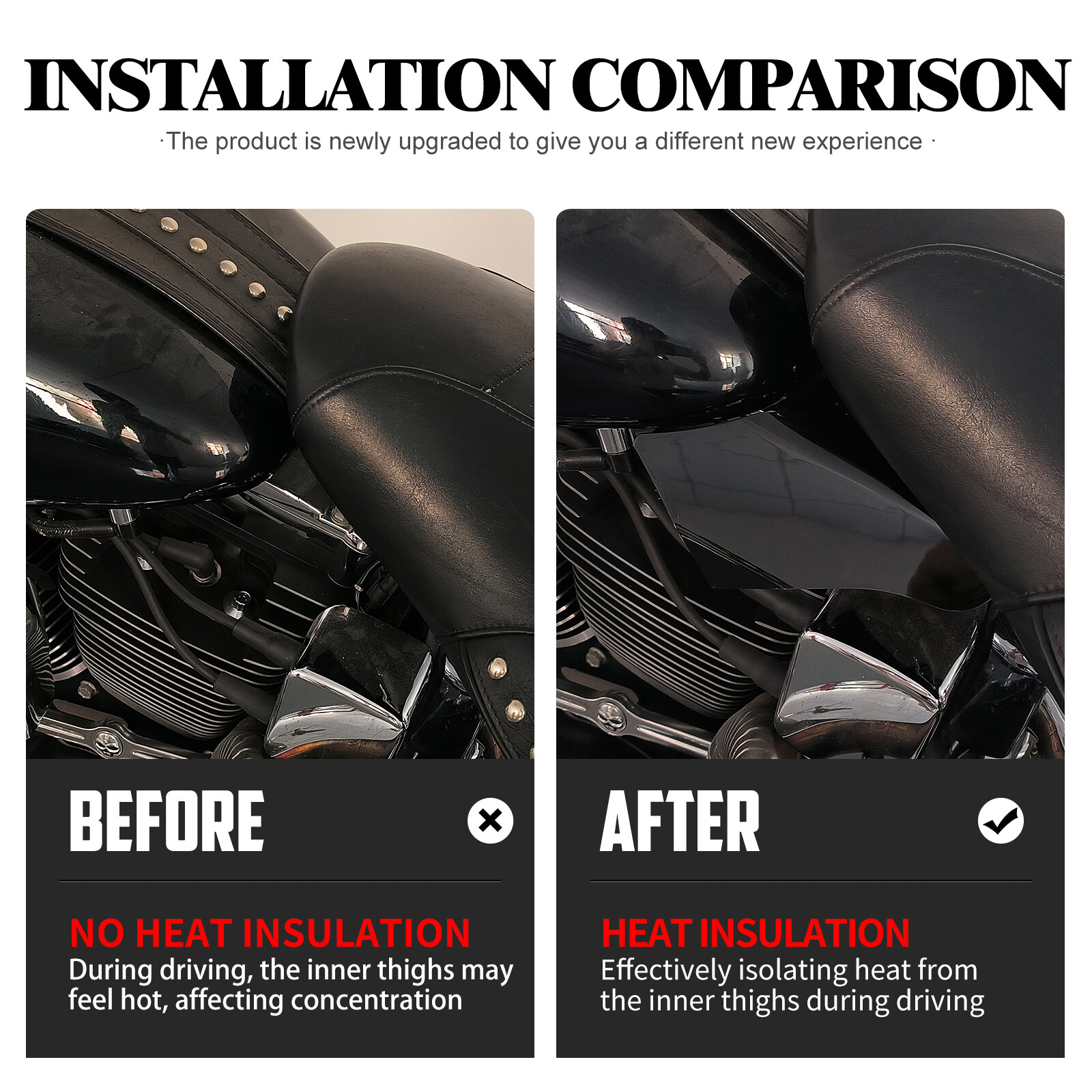 Mid-Frame Air Deflector Heat Shield Fit For Harley Softail 2000 - 2017 Fatboy