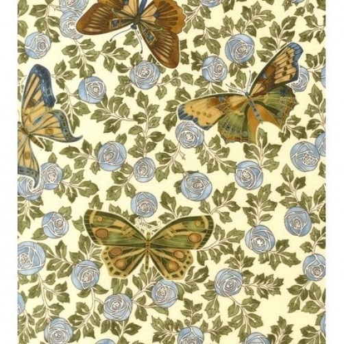 Kaufman Grandeur 2 #ETJM-12118-66 SLATE Quilt Fabric - Butterflies 1 7/8 yds