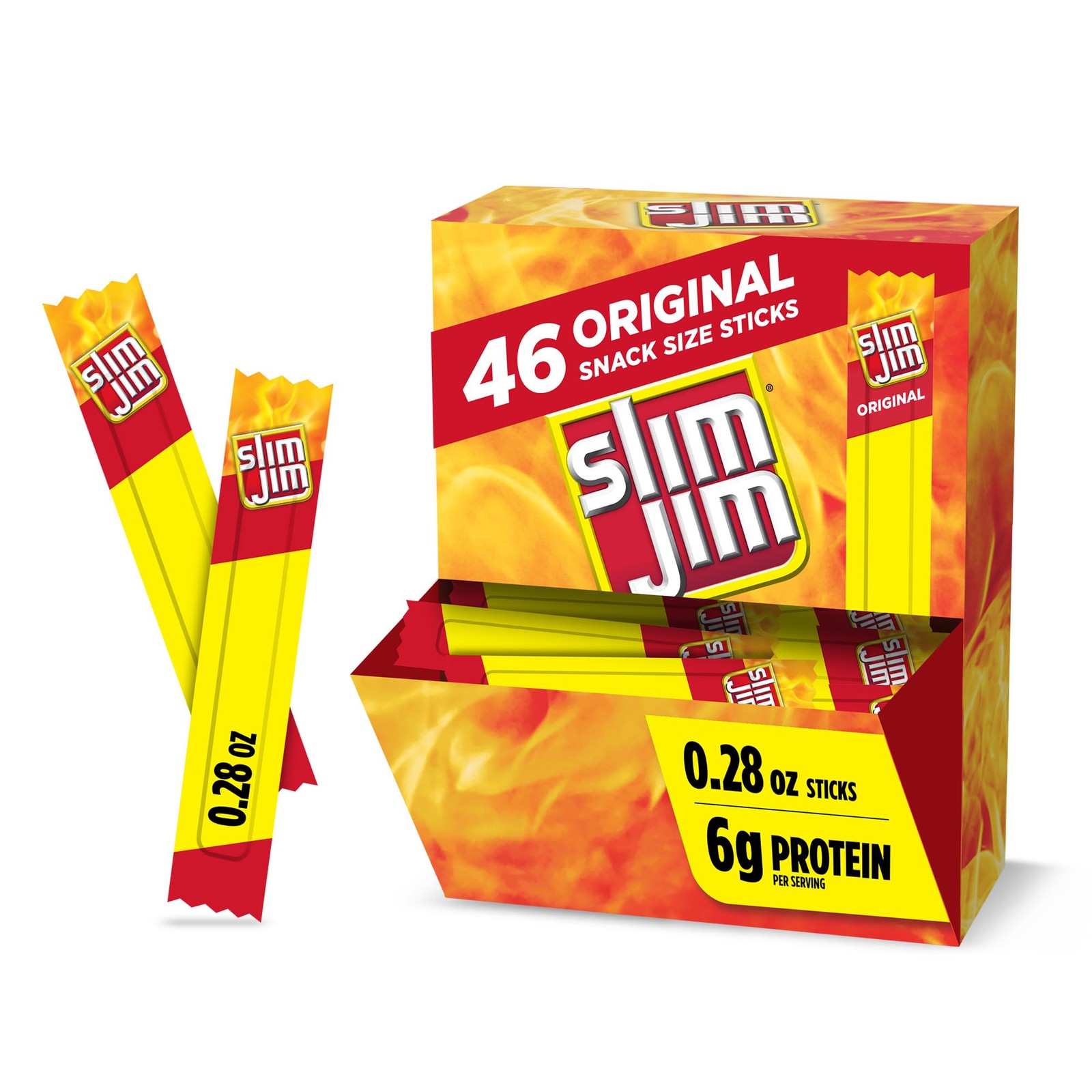 Slim Jim Smoked Jerky Snack Sticks, Original Flavor, 12.88 Ounce (Pack of 1)