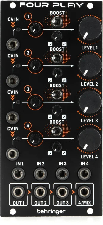 Behringer Four Play Quad VCA and Mixer Eurorack Module