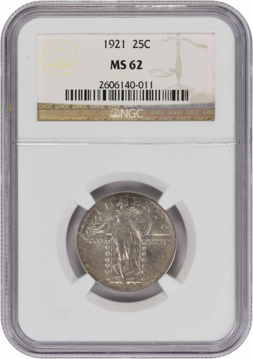 1921 Standing Liberty Silver Quarter MS62 NGC