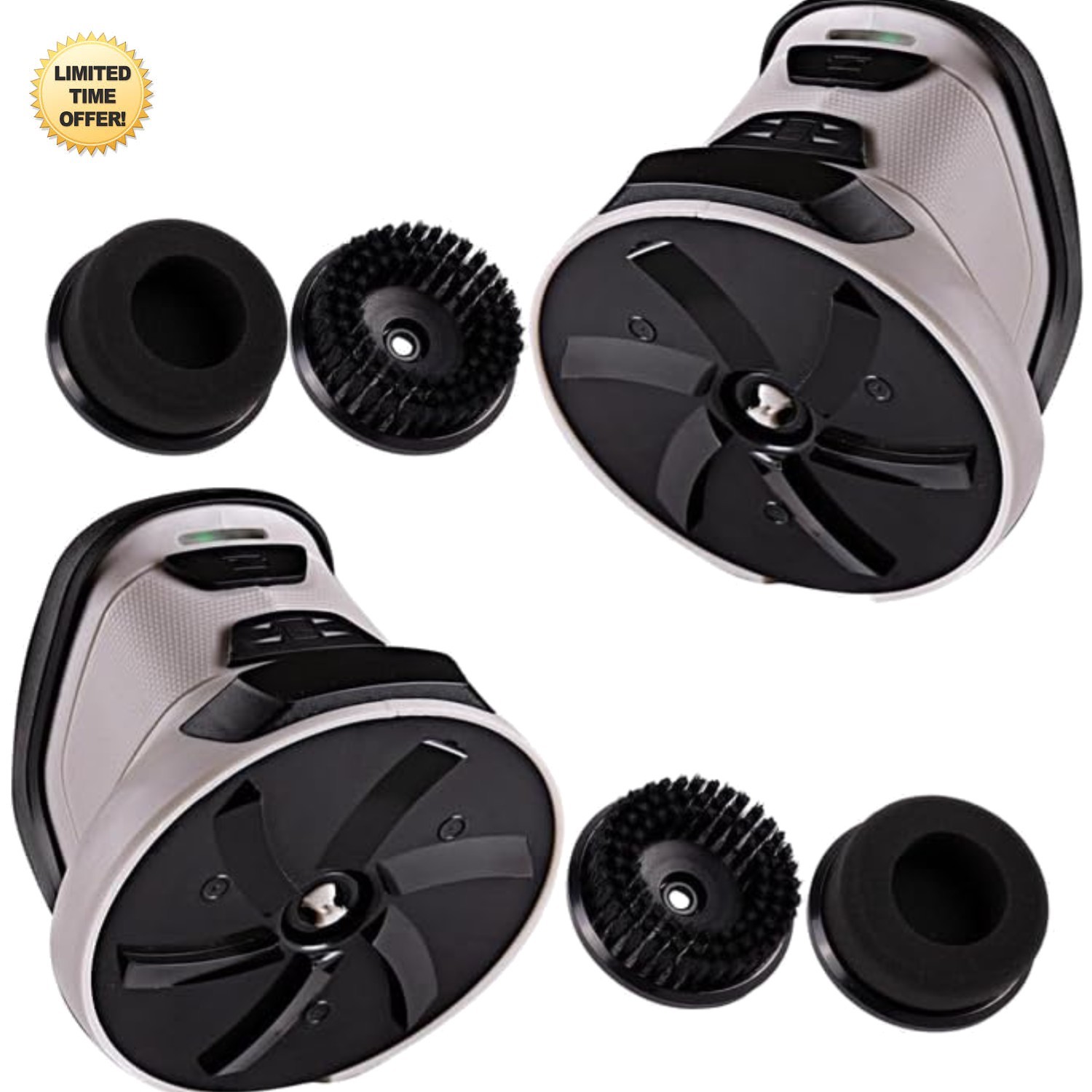 Electric Ice Scraper 3-in-1 Rechargeable Windshield Snow Brush 2 Pack