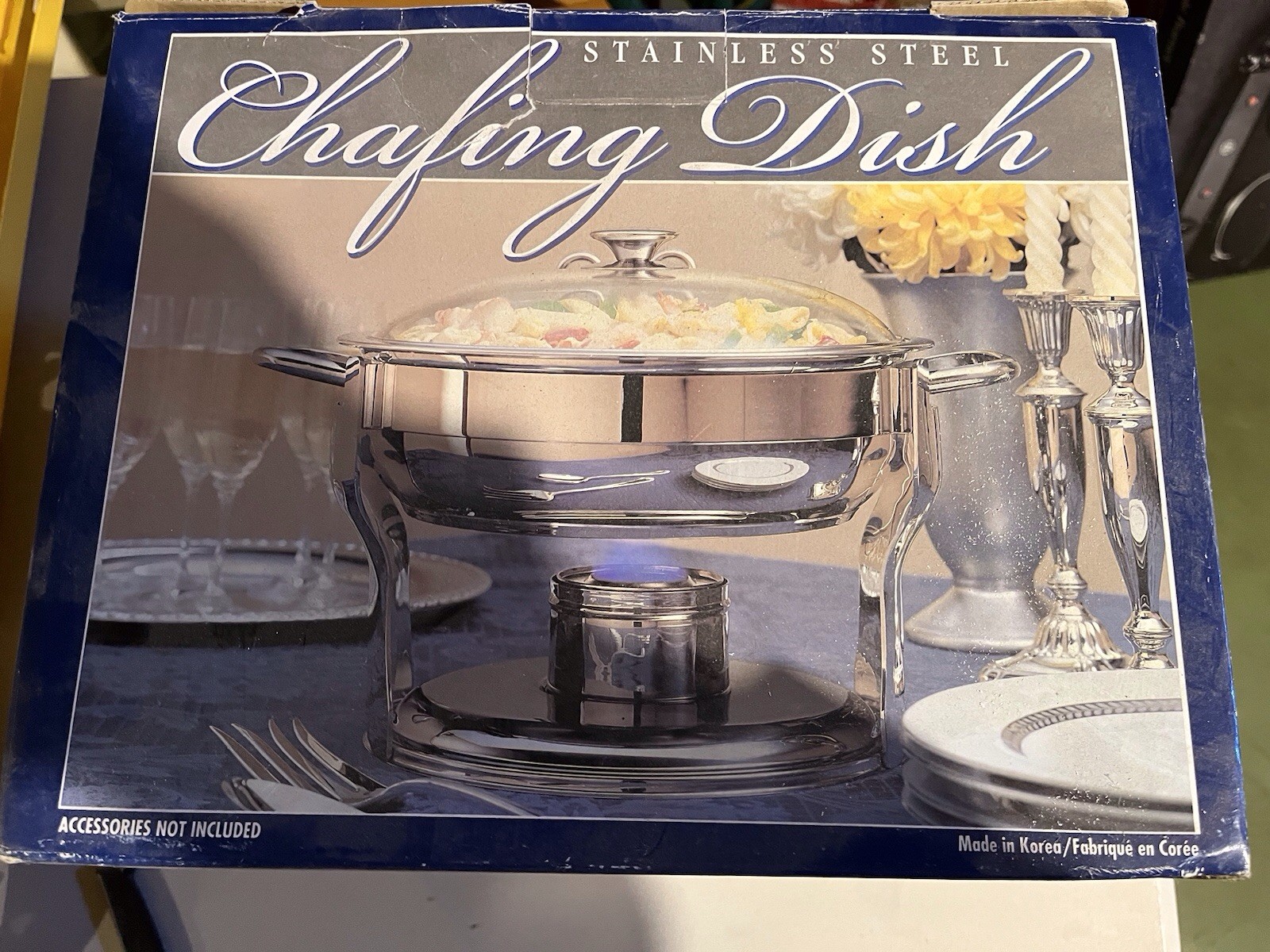 4 QT Round Chafing Dish Stainless Steel Chafer Food Warmer. NEW in Box