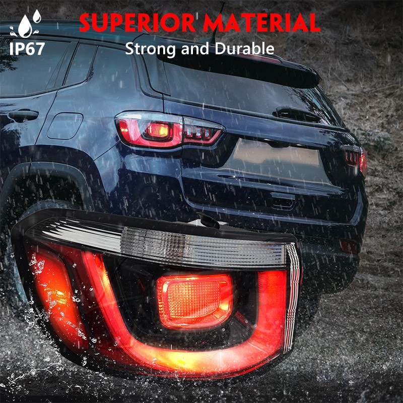 Left Outer Tail Light For Jeep Compass 2017-2020 Halogen Brake Lamp Driver LH