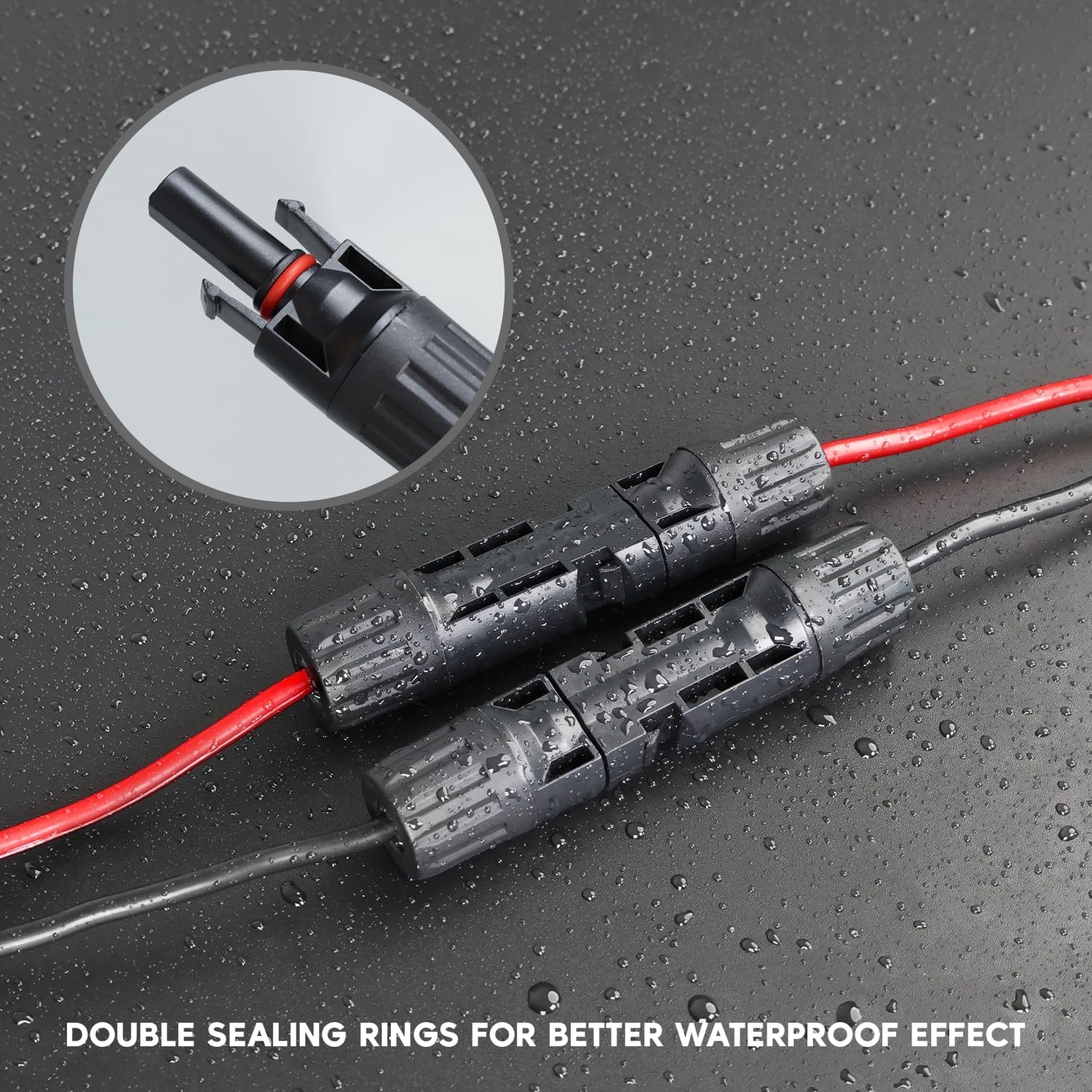 MADCATZ 30 Feet 10AWG Solar Extension Cable, One Pair Parallel Solar Panel Ca...