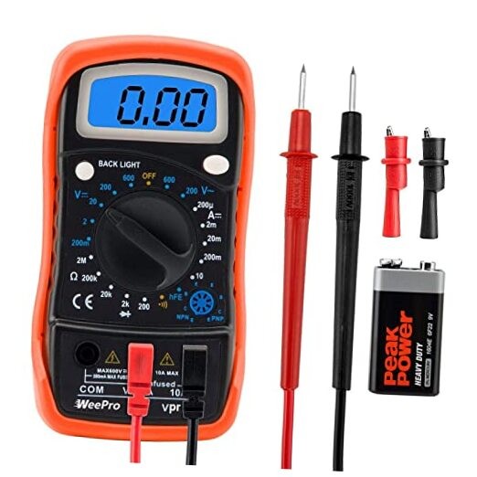 Vpro850L Digital Multimeter DC AC Voltmeter, Ohm Volt Amp Test Meter, Electric