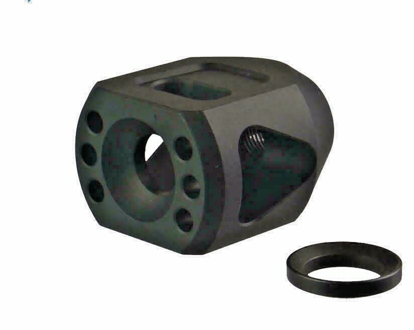 9mm Mini Tanker Linear Comp Muzzle Brake 1/2x28 TPI +Free Crush Washer Aluminum