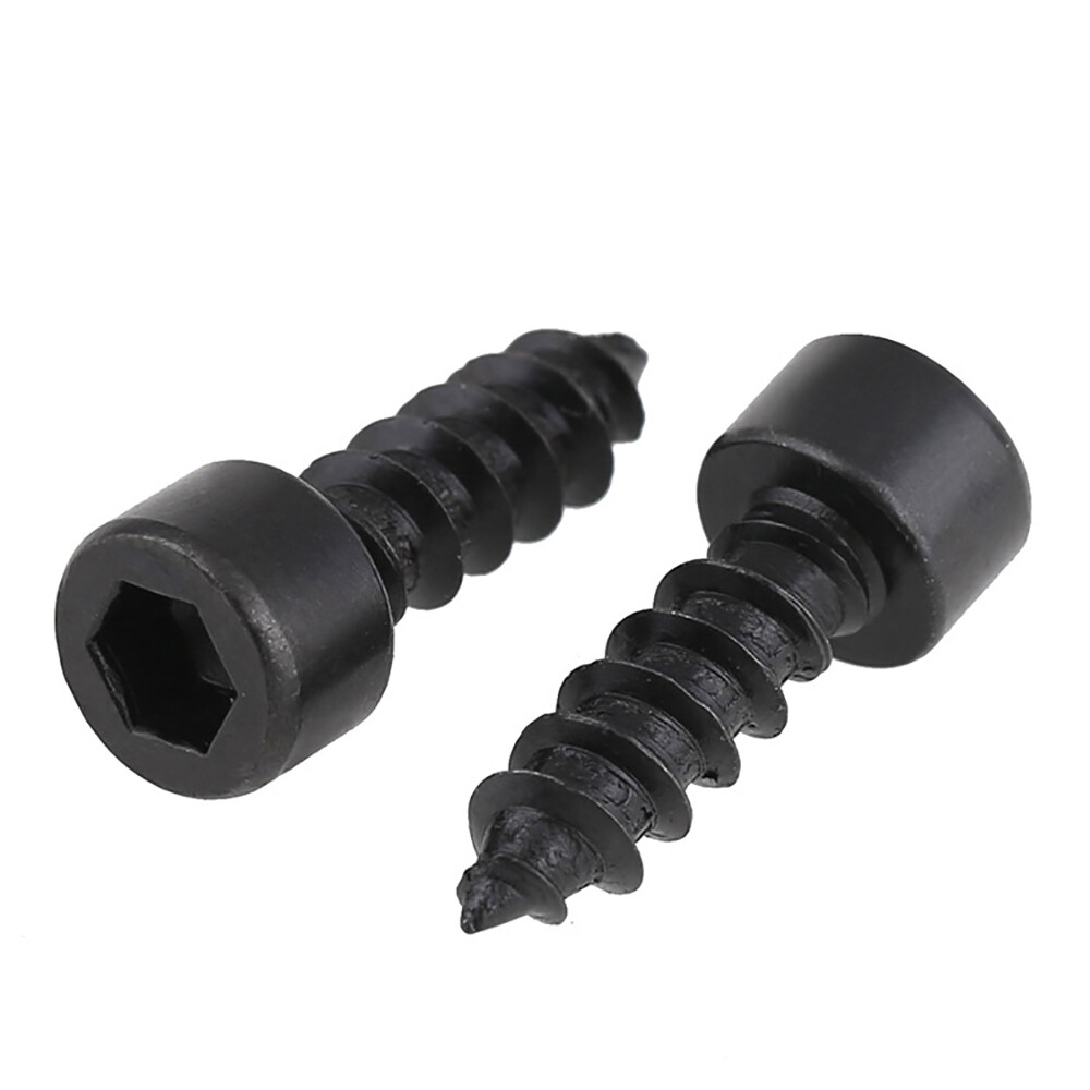 M4 M5 M6 Allen Hex Hexagon Socket Cap Head Self Tapping Wood Screw Black 8.8