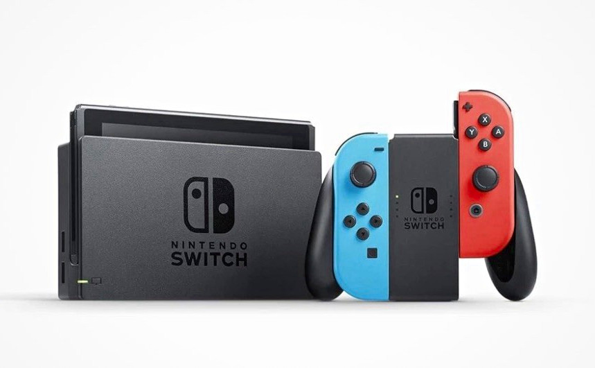 Nintendo Switch Black Console w/ Dock Neon Red/Blue Joy-Con Wi-Fi HDMI USB-C