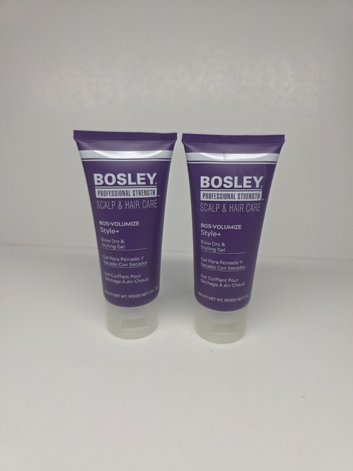 Bosley Pro Scalp & Hair Care BosVolumize Blow Dry & Styling Gel 2 OZ 2 Pack