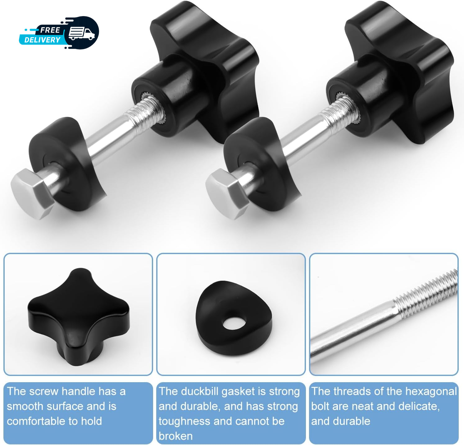 2 Sets Rollator Walker Replacement Arm Adjustment Knobs Comfortable Universal