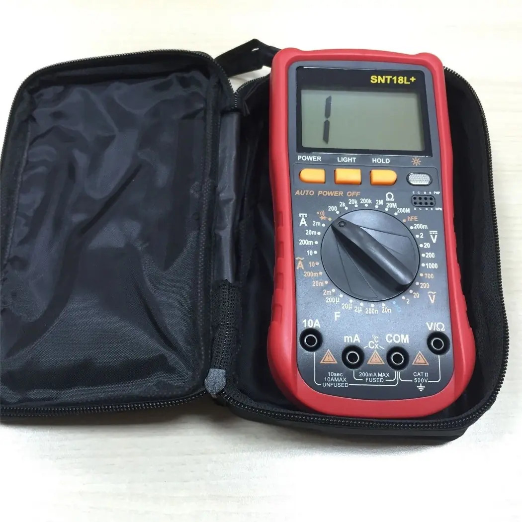 Deluxe Digital Voltmeter Ohmmeter Multimeter OHM DC AC Voltage Tester, SNT18L
