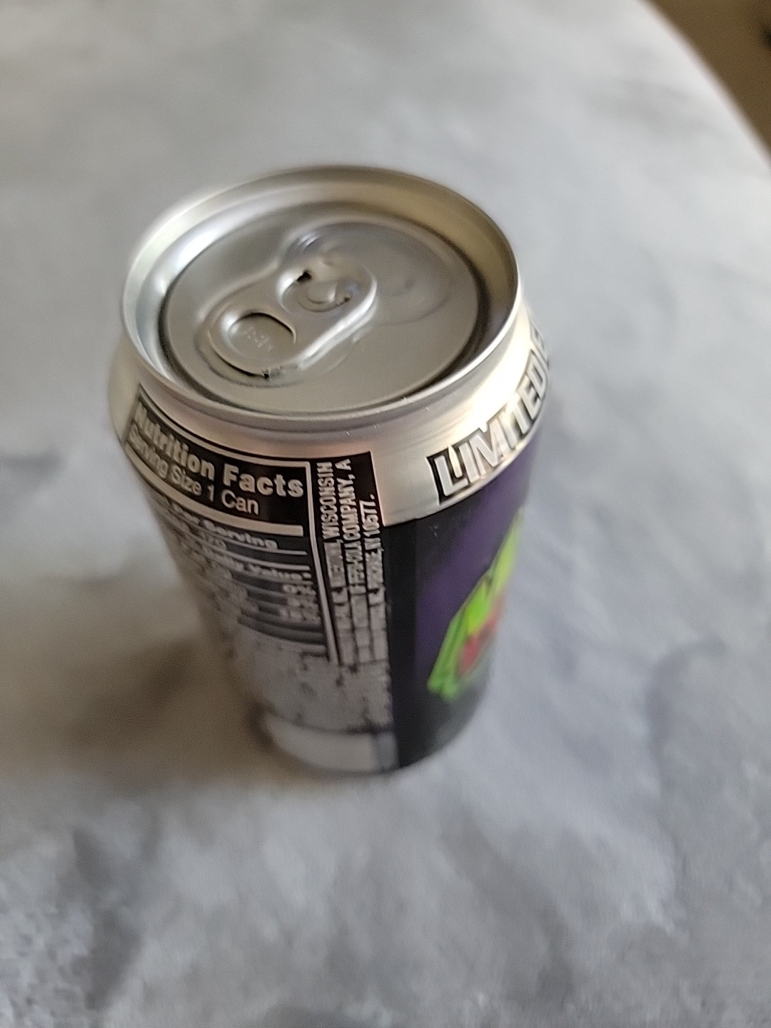 Mountain Dew Pitch Black Can - Limited Edition - Pop-top Unopened empty can