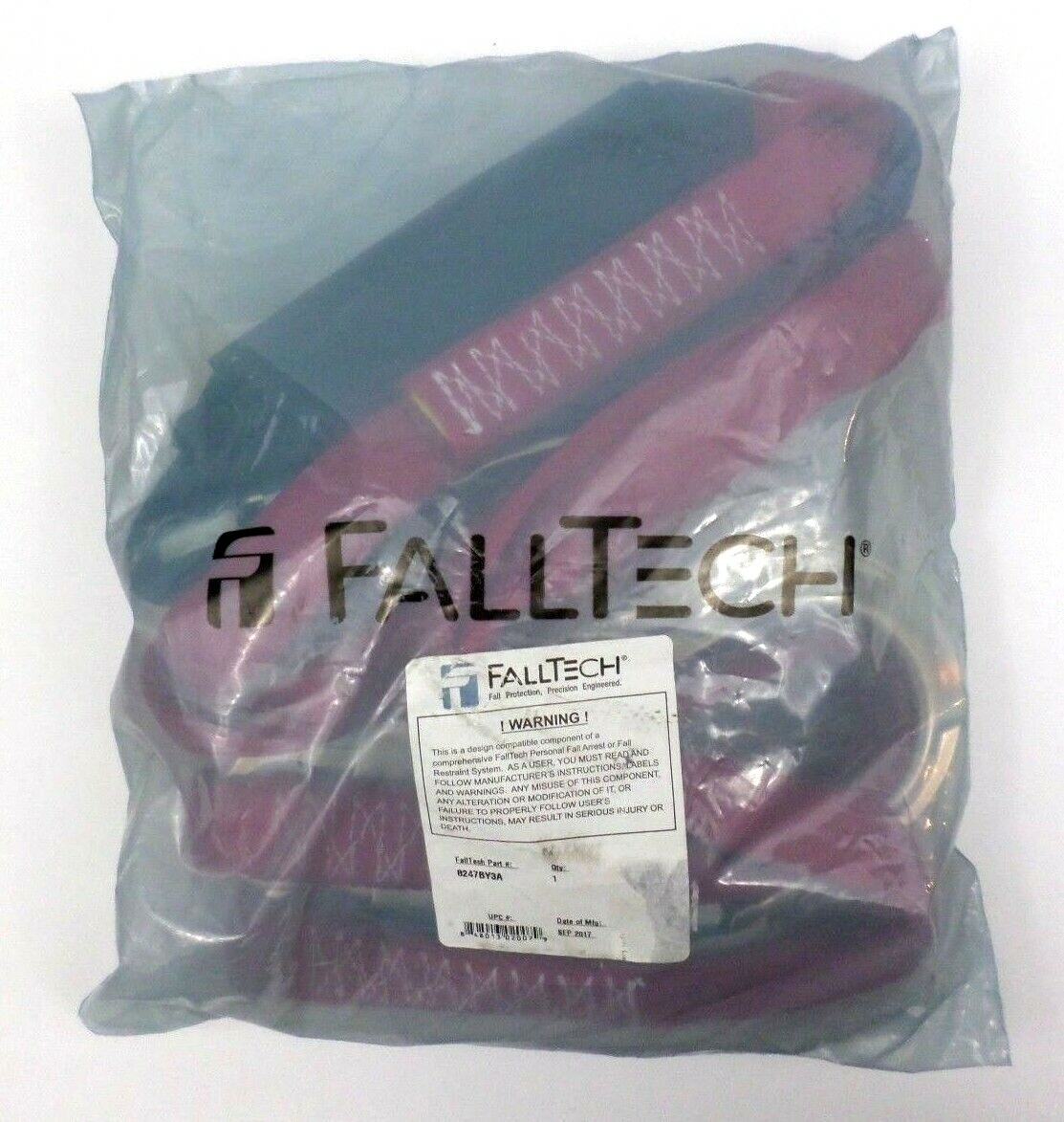 FallTech 8247BY3A Ironman Shock Absorbing 6ft "Y" Lanyard w/Rebar & Snap Hooks