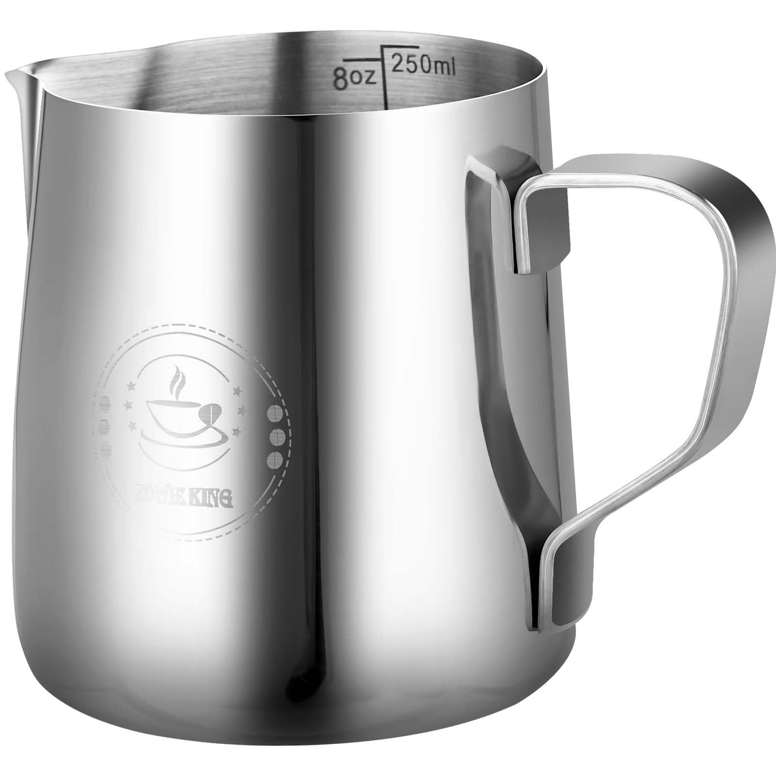 250ml Stainless Steel Milk Frothing Pitcher – Espresso Steaming Pitchers 8 Oz...