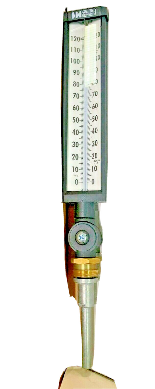 5 pieces WEISS 9VU35-120 Temperautre Gauge / Thermometer 120°F 3-1/2 Stem