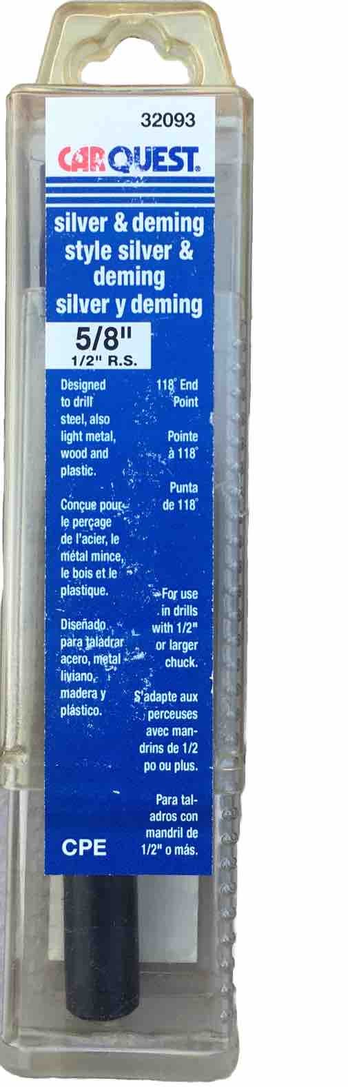 Silver & Deming 5/8" Bit with 1/2" Reduced Shank Carquest 32093