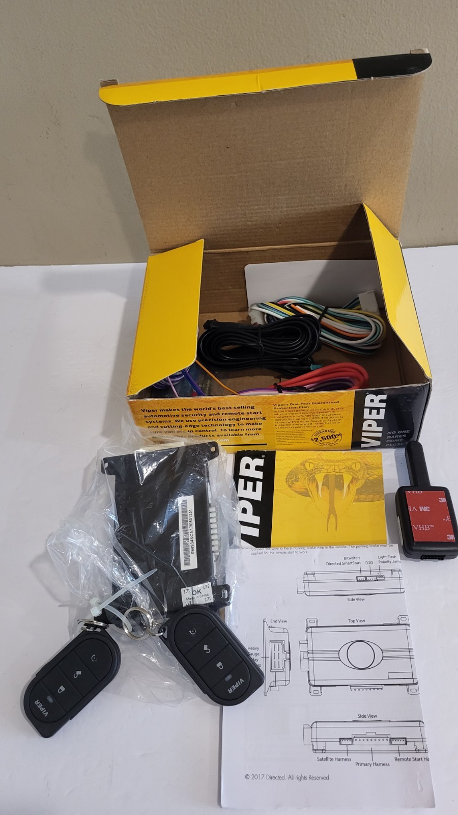 NEW Viper 4105V, 1-Way Remote Start System w/ TWO 4-Button Remotes
