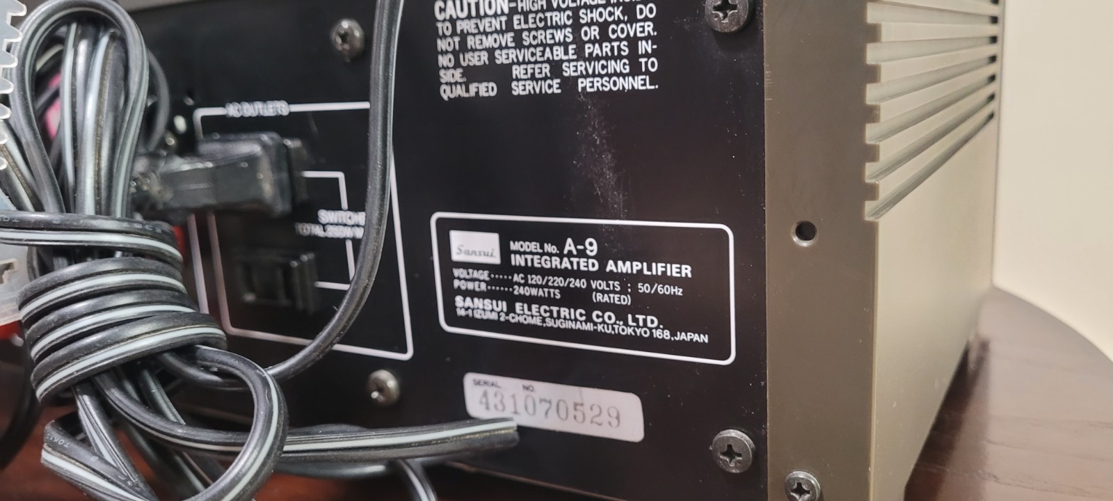 Sansui Stereo System A-9 Amplifier/ RS-7 Control System/ T-9 Tuner. Tested, Work