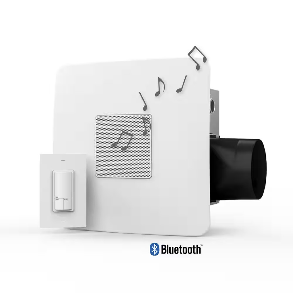 80 CFM Ceiling Easy Roomside Installation Bathroom Exhaust Fan with Bluetooth Sp