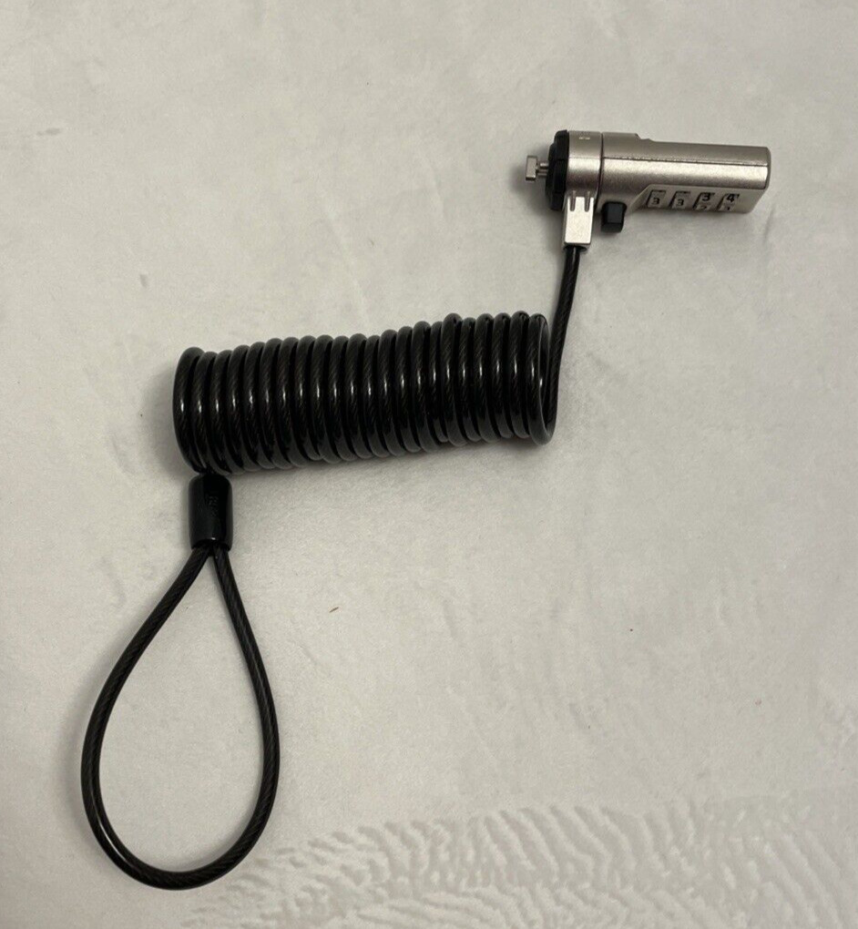 Kensington Portable Combination Lock Laptop Devices Coiled Cable