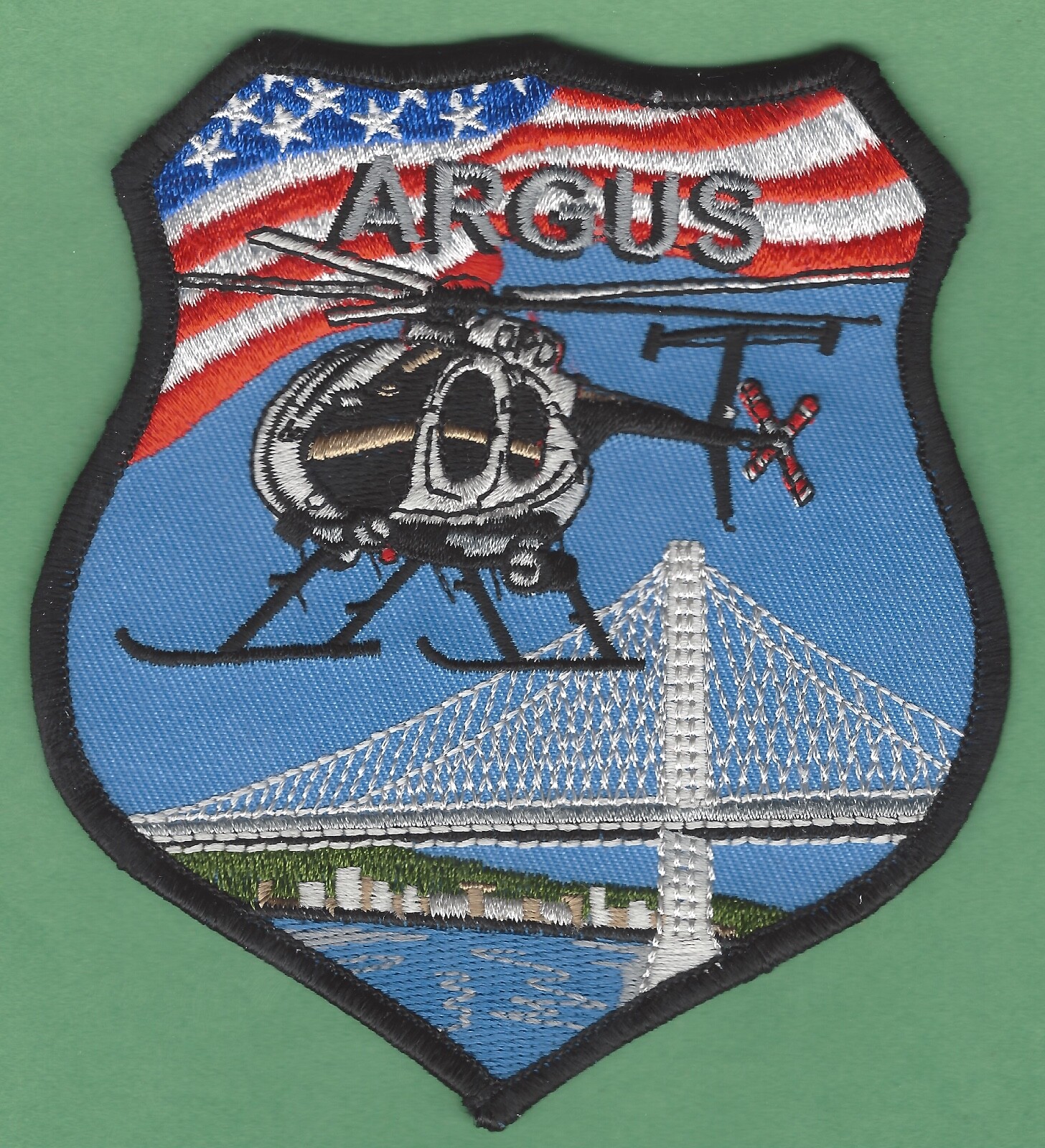 OAKLAND CALIFORNIA POLICE ARGUS HELICOPTER UNIT SHOULDER PATCH