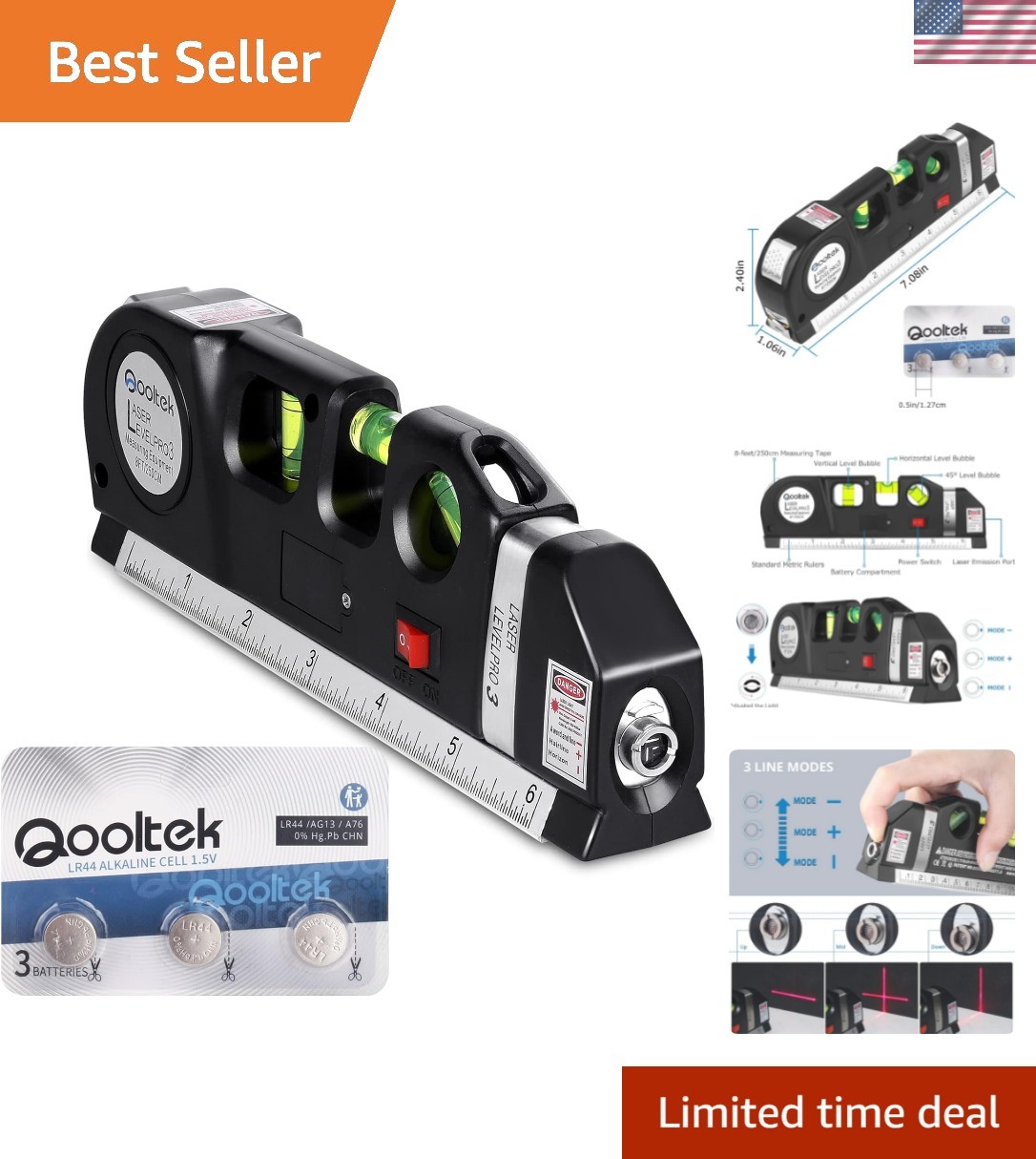 User-Friendly Laser Level Tool - Perfect for DIY Projects and Home Improvement