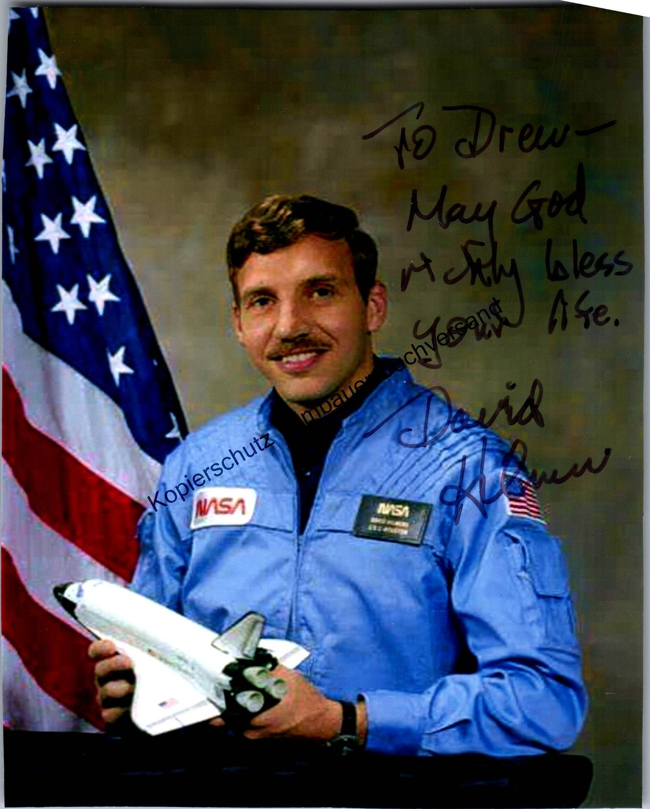 Original autograph David C. Hilmers astronaut /// autograph signed sign 323252