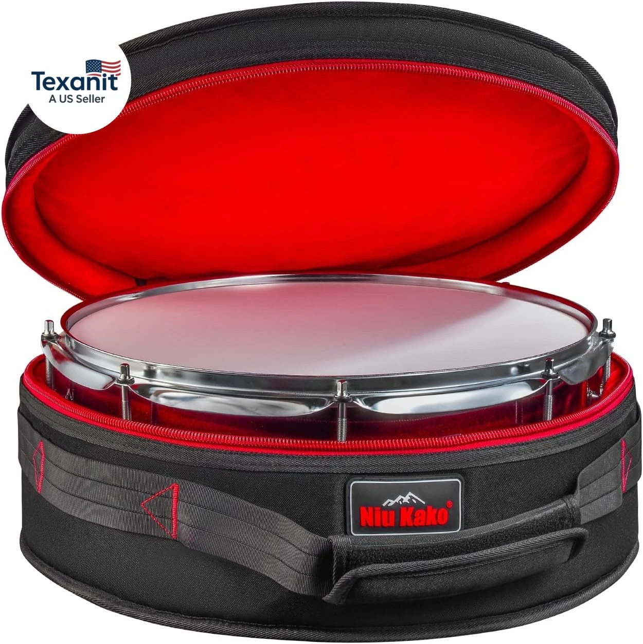 14"X6.5" Snare Drum Case -Thick Padded Snare Drum Bag | Lightweight Protective C