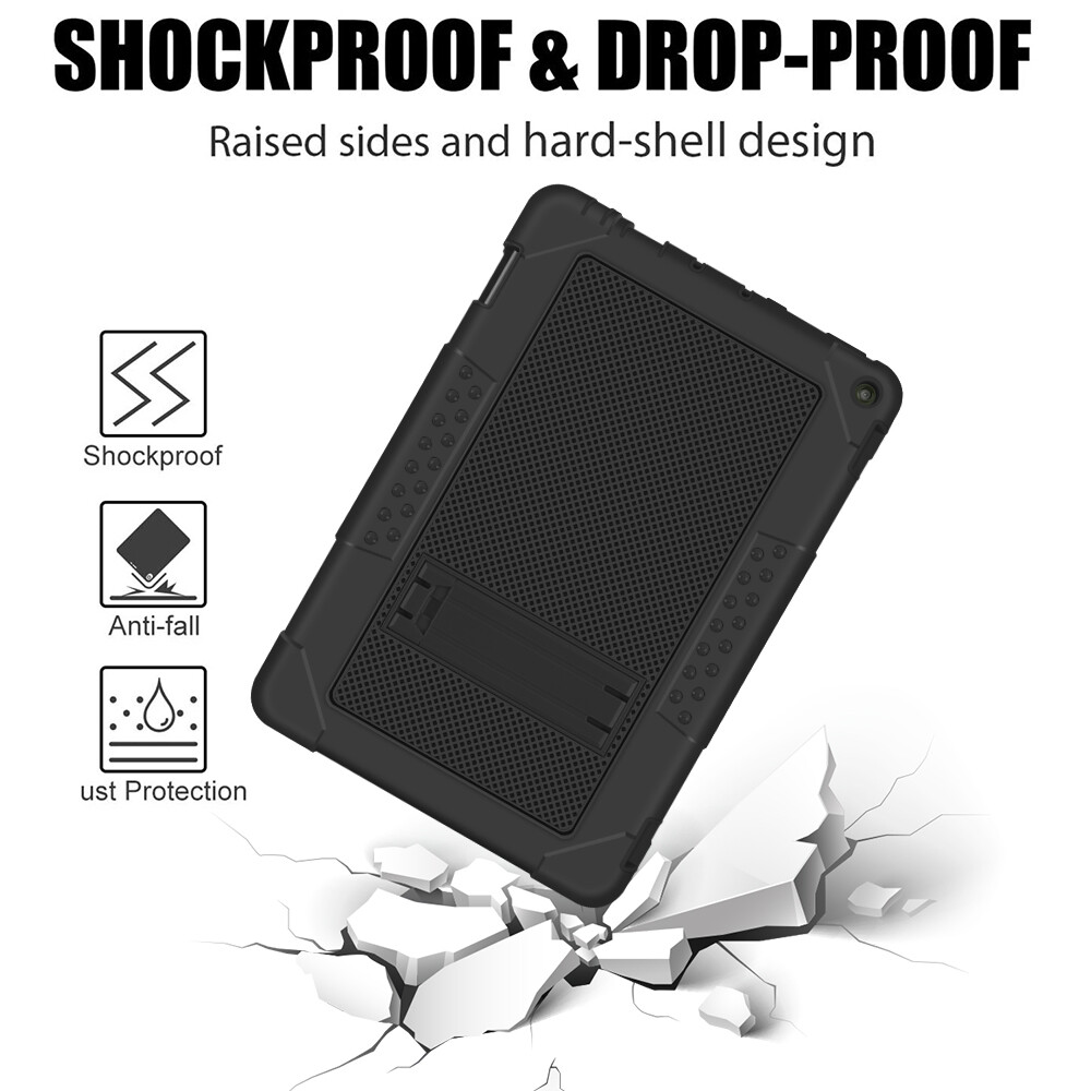 For Amazon Fire HD 10 11th Gen Shockproof Rugged Stand Case+Screen Protector