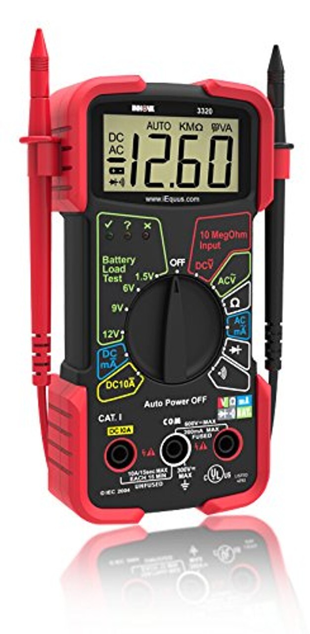 Innova 3320 Auto-Range Digital Multimeter (10 MegOhm)/UL, 9 Function