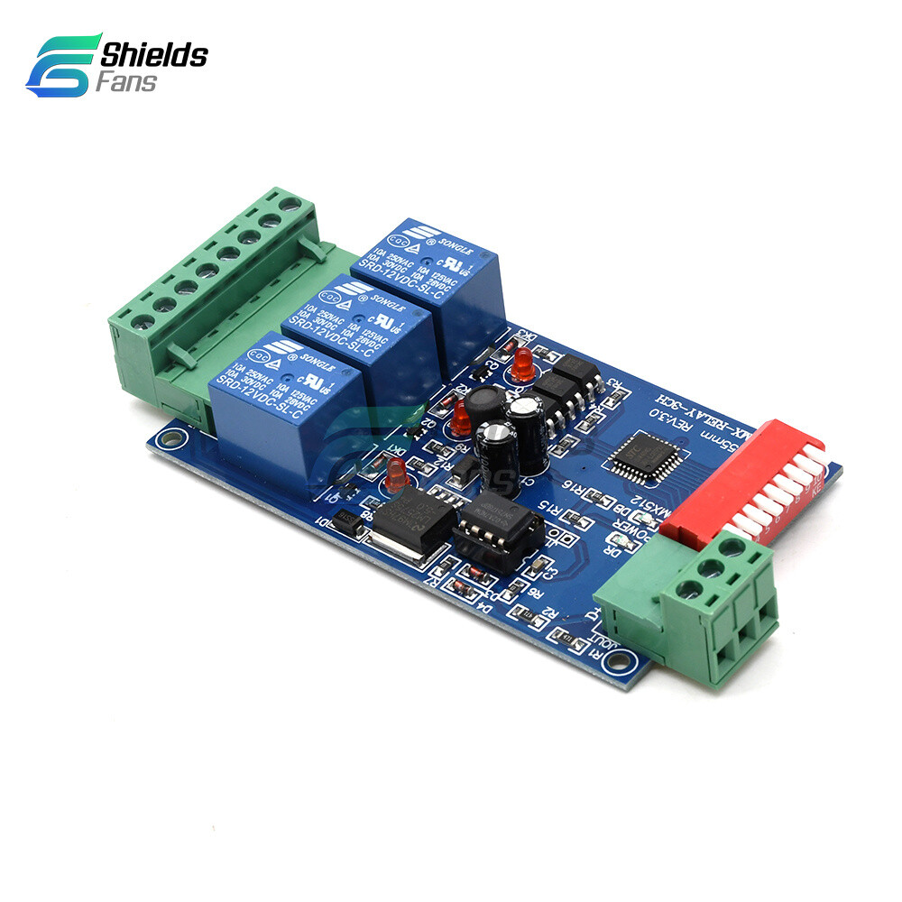 3 CH 5A 12V DMX512 Controller Relay Switch Kit DIY Converter Dimmer Relay Encode