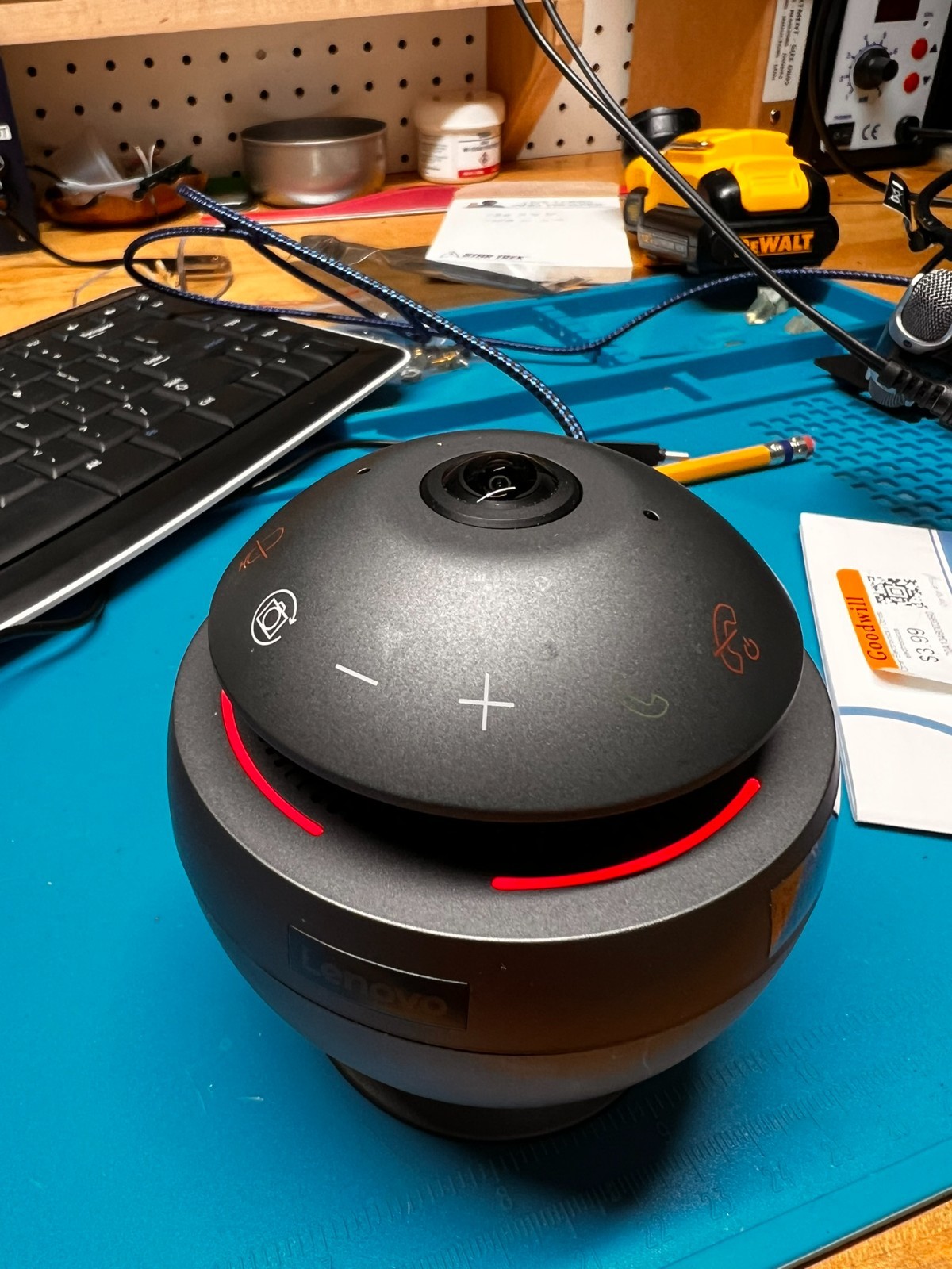 Lenovo VoIP 360 Web Camera Speaker for Teleconferencing & Web Cam