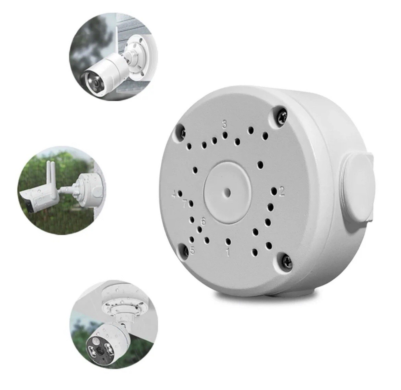 Camera Junction Box Mount Bracket Waterproof White for Security Camera