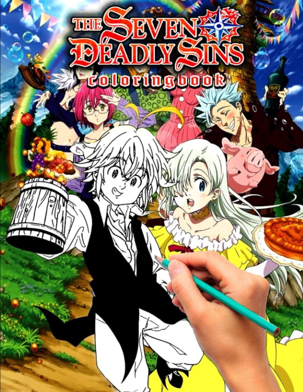 Seven Deadly Sins Coloring Book: Perfect Coloring Book For Kid And Adult, Over 5