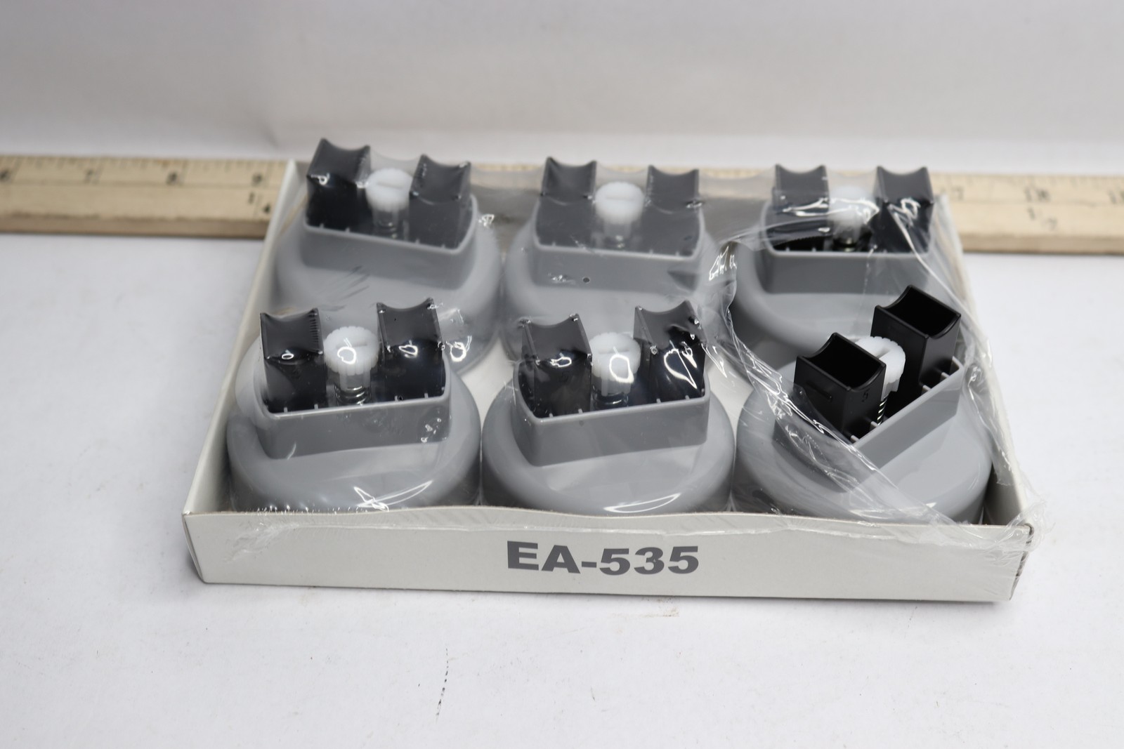 (6-Pk) Shiny Pre-Inked Stamp 1-5/8" Dia EA-535