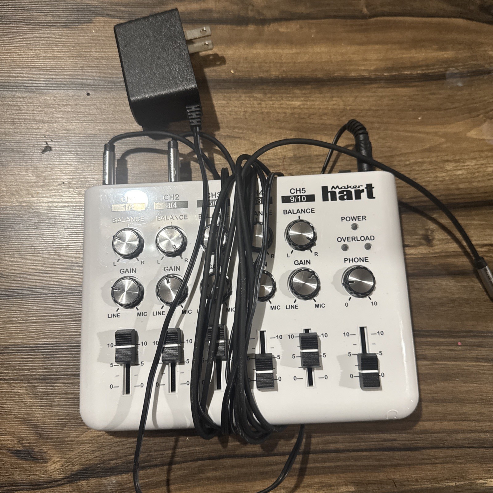Maker Hart Loop Mixer 5 Portable Audio Mixer 5-Channel Stereo Inputs 3.5mm jack