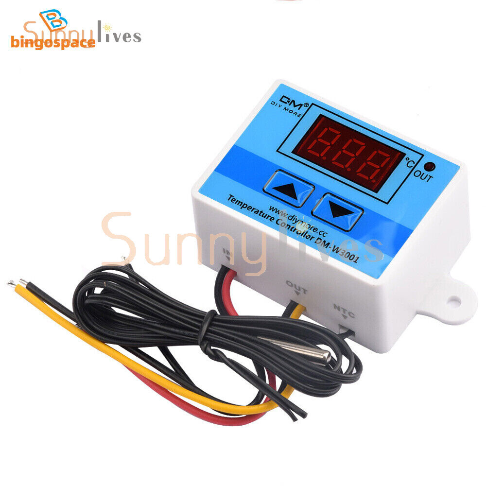 AC110-220V Digital Temperature Controller 10A Thermostat Control Switch Probe
