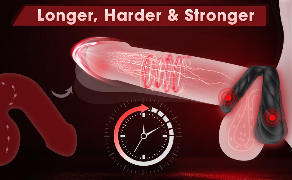 Vibrating Cock Ring Penis Erection Male Prostate Massager Vibrator Men Sex Toys