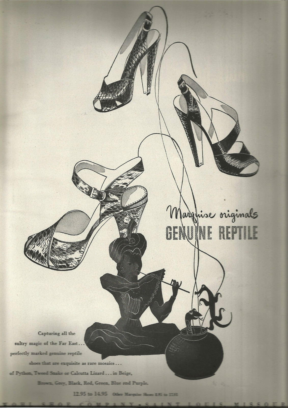 40's Marquise Originals  Shoe Ad  - Wohl Shoe Company 1946
