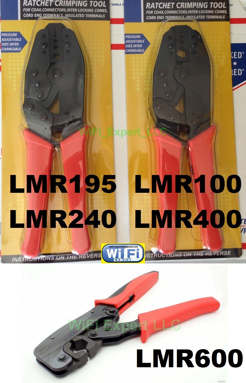 Coax Crimp Tool For RG316 58 59 62 140 174 RG8X LMR100 LMR195 LMR240 LMR400 USA