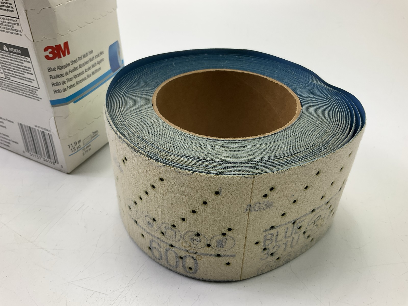 3M 36198 Hookit Blue Abrasive Sheet Roll Multi-hole (2.75" X 13 Yard) 600 Grit