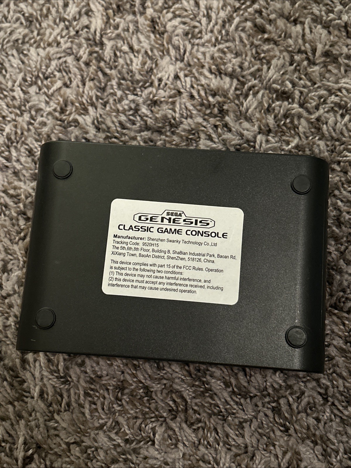 Sega Genesis Unit Only No Cords. Front Cover Missing