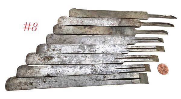 match set lot W BUTCHER PLOW PLANE IRON CUTTER wooden molding plane