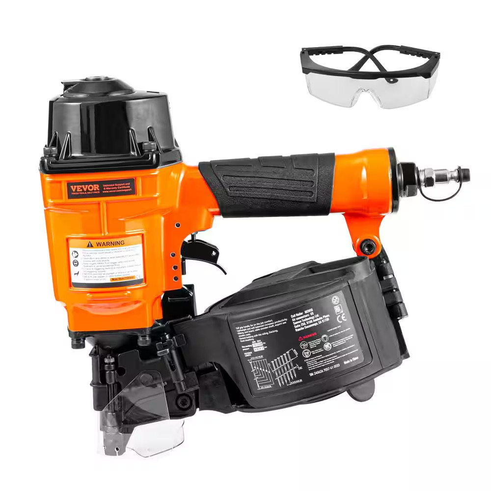 Coil Siding Nailer MCN55,1 In. to 2-1/4 In. 15 Degree Pneumatic Siding Nail Gun,